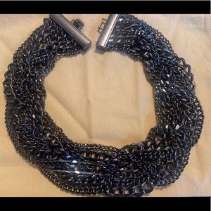 Express ladies gunmetal chocker necklace